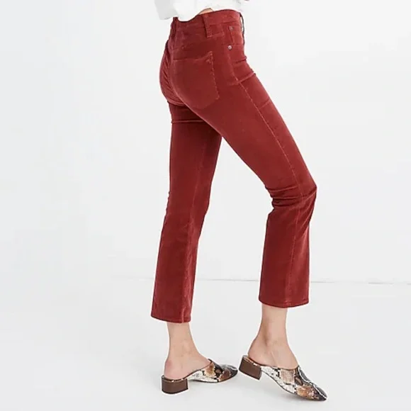 Madewell Cali Demi-Boot Jeans in Corduroy: Button-Front Edition Canterbury Red - Picture 14 of 14